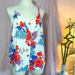 NWOT Kirious tropical floral tank